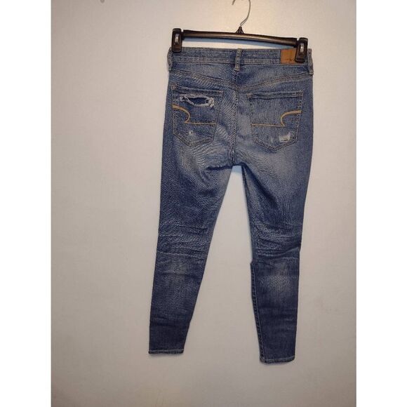 American Eagle Size 4 S Short Super Stretch Hi Rise Jegging Jeans - Picture 2 of 5